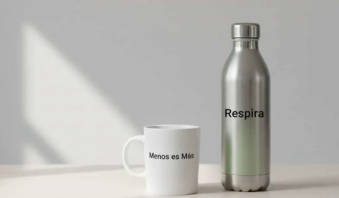 Frases Minimalistas: Ideas TOP para Decorar Tazas y Botellas